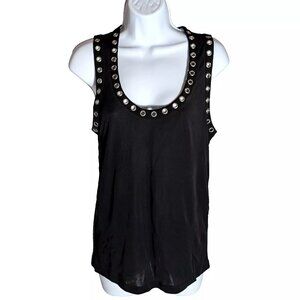 GEORGES RECH France SILK BLEND cami tank Sz 3 or S - M EYELETS BOHO A REAL GEM